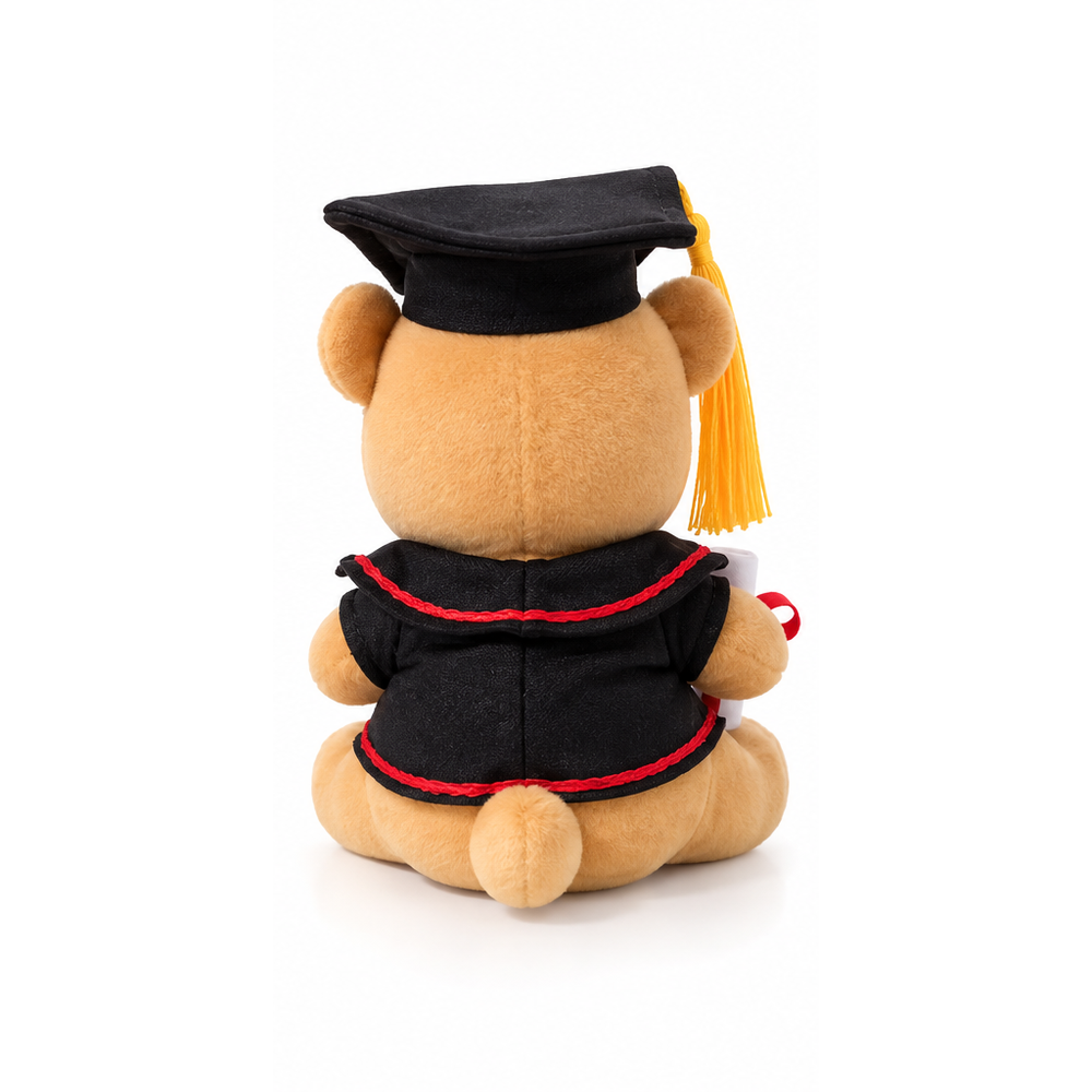 Oso de Peluche Graduado con Birrete, Lentes y Diploma - Imagen 2